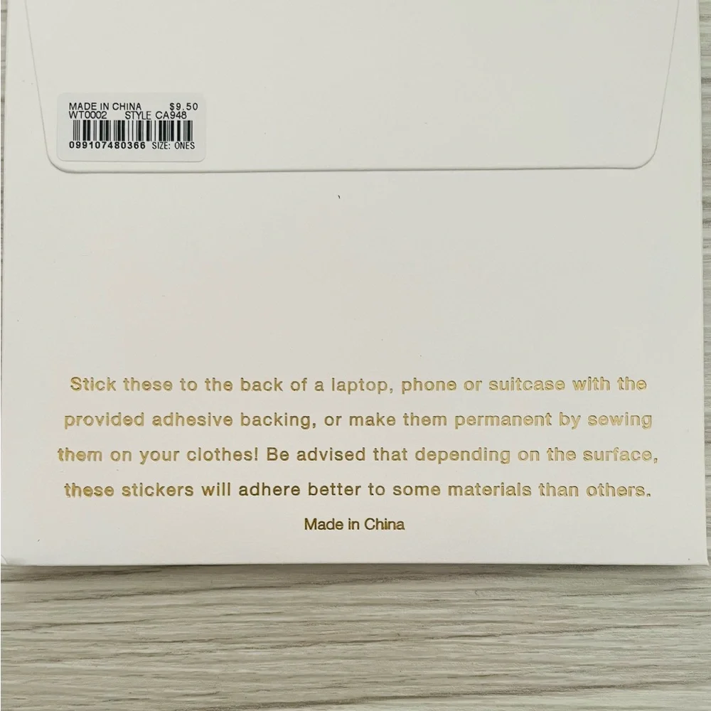 J.Crew book sticker patch with gold trim - Picture 2 of 2